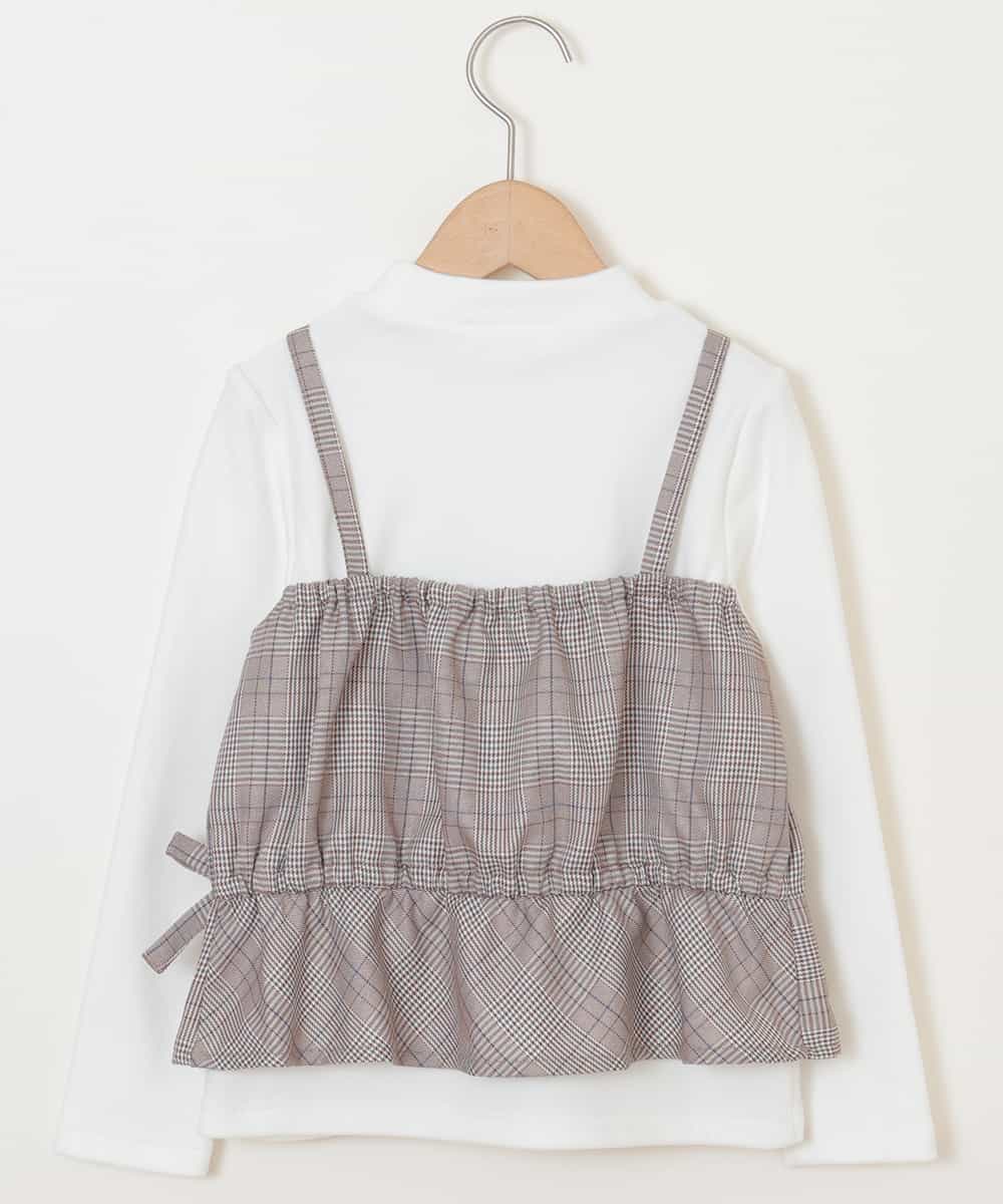 KJKLJ25029 a.v.v KIDS(アー・ヴェ・ヴェ) [100-130]ドッキングビスチェプルオーバー[WEB限定サイズ] ベージュ