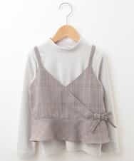 KJKLJ25029 a.v.v KIDS(アー・ヴェ・ヴェ) [100-130]ドッキングビスチェプルオーバー[WEB限定サイズ] ブラウン