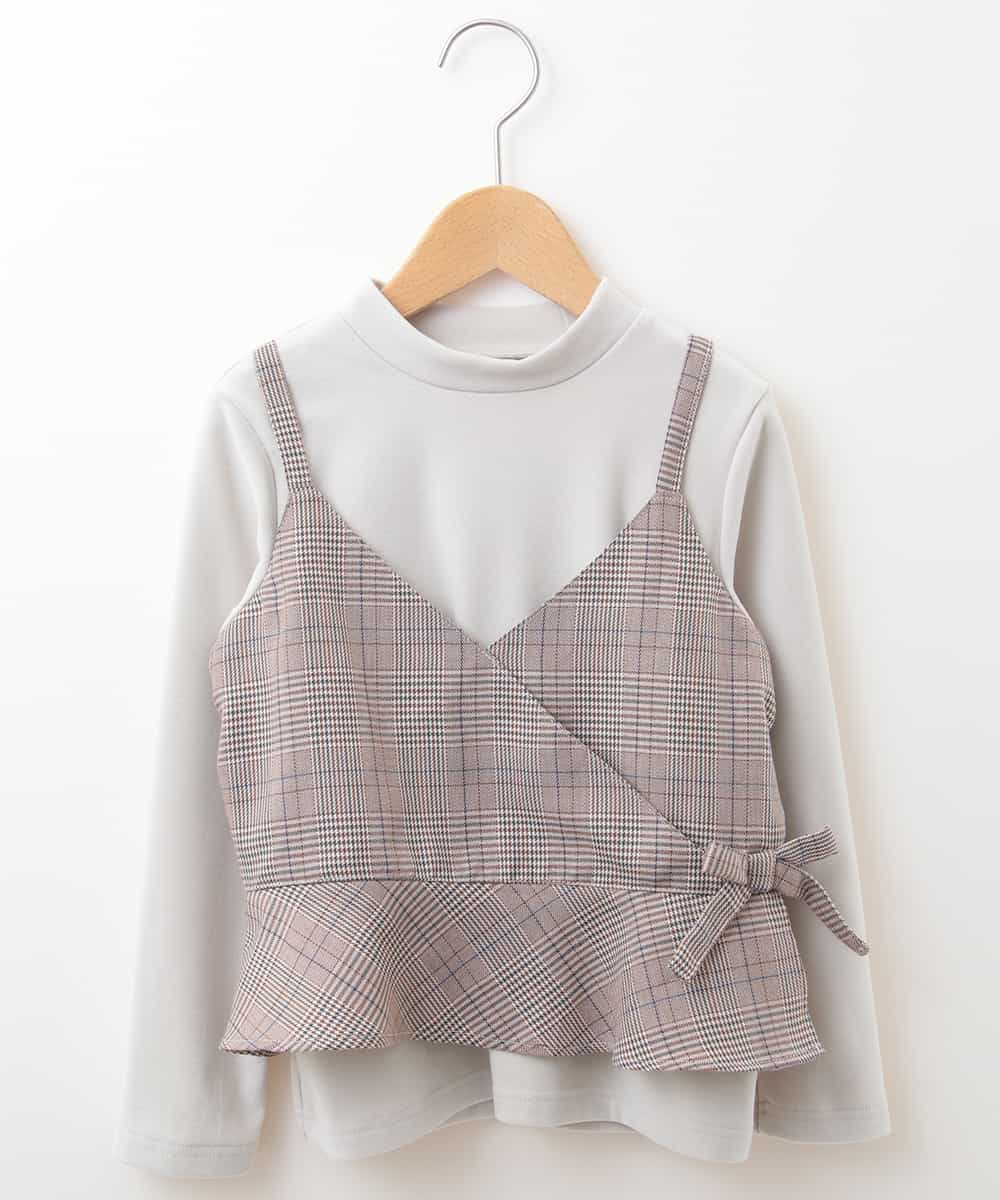 KJKLJ25029 a.v.v KIDS(アー・ヴェ・ヴェ) [100-130]ドッキングビスチェプルオーバー[WEB限定サイズ] ブラウン
