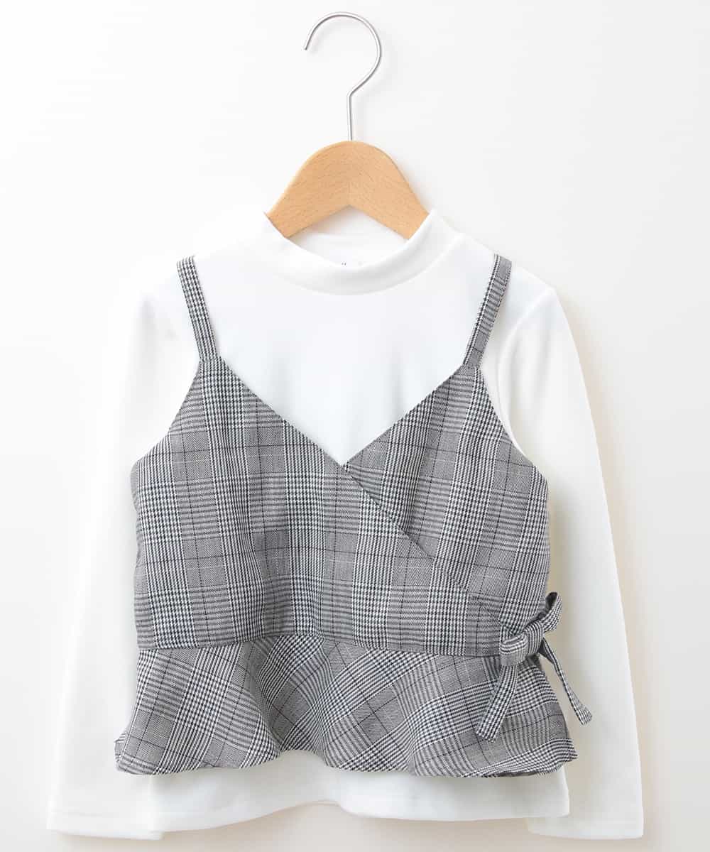 KJKLJ25029 a.v.v KIDS(アー・ヴェ・ヴェ) [100-130]ドッキングビスチェプルオーバー[WEB限定サイズ] グレー
