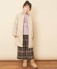 KJKLJ28024 a.v.v KIDS(アー・ヴェ・ヴェ) [100-130]メッセージロゴトレーナー[WEB限定サイズ] ラベンダー