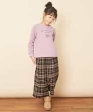 KJKLJ28024 a.v.v KIDS(アー・ヴェ・ヴェ) [100-130]メッセージロゴトレーナー[WEB限定サイズ] ラベンダー