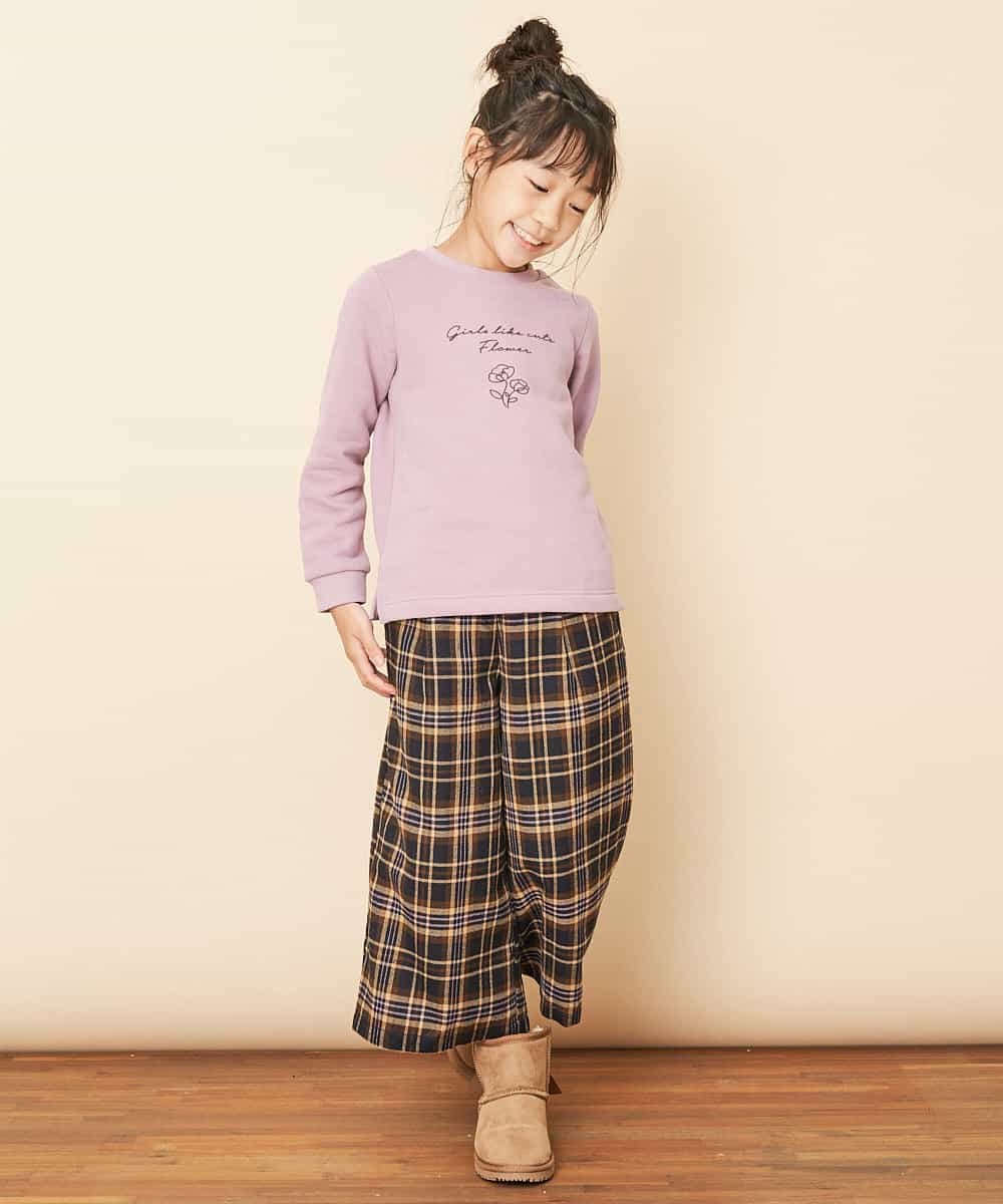 KJKLJ28024 a.v.v KIDS(アー・ヴェ・ヴェ) [100-130]メッセージロゴトレーナー[WEB限定サイズ] ラベンダー