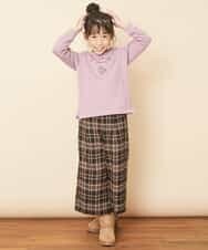 KJKLJ28024 a.v.v KIDS(アー・ヴェ・ヴェ) [100-130]メッセージロゴトレーナー[WEB限定サイズ] ラベンダー