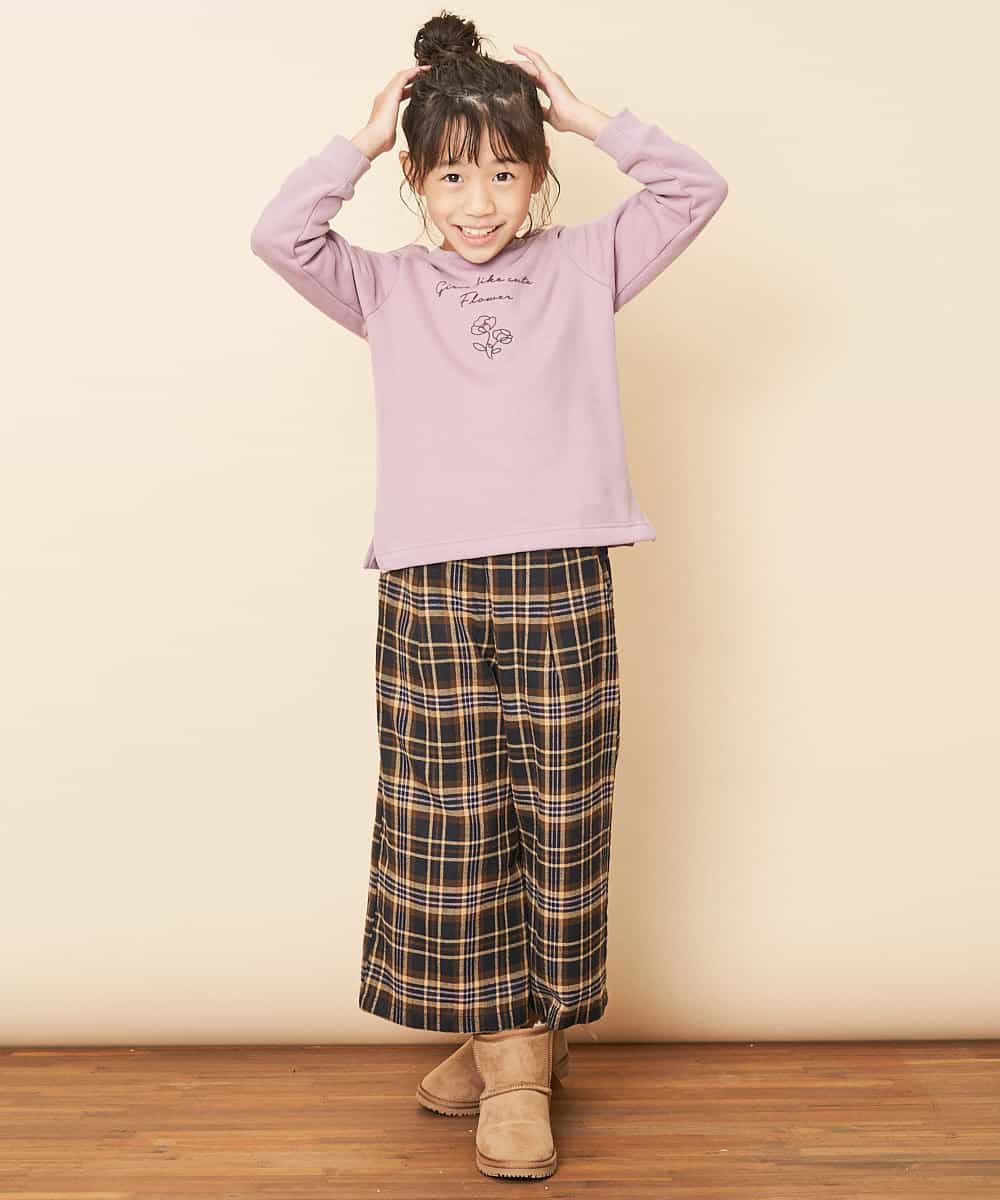 KJKLJ28024 a.v.v KIDS(アー・ヴェ・ヴェ) [100-130]メッセージロゴトレーナー[WEB限定サイズ] ラベンダー