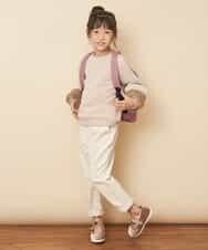 KJKLL33039 a.v.v KIDS(アー・ヴェ・ヴェ) [160]【洗える】ファースリーブトレーナー[WEB限定サイズ] グリーン