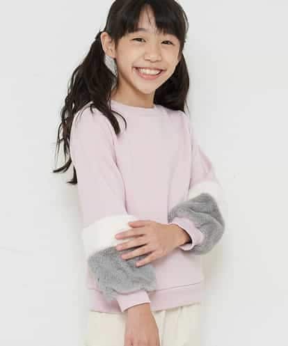KJKLM64029 a.v.v KIDS [100-130]ファースリーブトレーナー