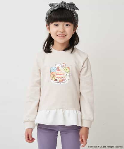 KJKLM85029  [100-140]すみっコぐらしスソキリカエトレーナー