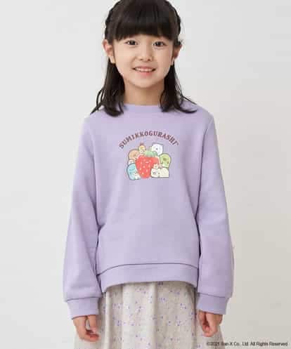 KJKLM87029 a.v.v KIDS [100-140]すみっコぐらしバックフリルトレーナー