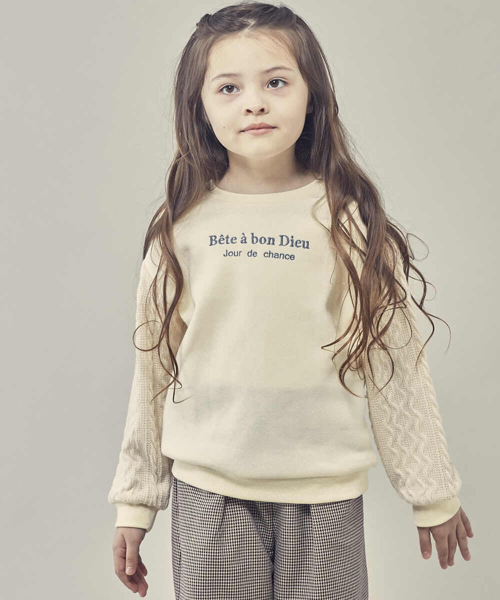 100-130]ケーブル切り替えロゴトレーナー(スウェット・ジャージー) KIDS(アー・ヴェ・ヴェ)｜イトキンオンラインストア