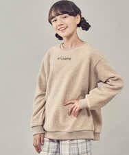 KJKLP63029 a.v.v KIDS(アー・ヴェ・ヴェ) [100-130]モチーフボアトレーナー ピンク