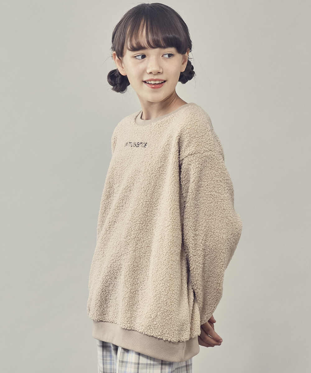 KJKLP63029 a.v.v KIDS(アー・ヴェ・ヴェ) [100-130]モチーフボアトレーナー ピンク