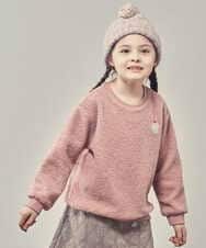 KJKLP63029 a.v.v KIDS(アー・ヴェ・ヴェ) [100-130]モチーフボアトレーナー ピンク