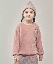 KJKLP63029 a.v.v KIDS(アー・ヴェ・ヴェ) [100-130]モチーフボアトレーナー ピンク
