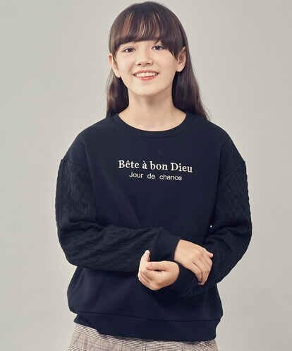 KJKLQ62029 a.v.v KIDS [140-150]ケーブル切り替えロゴトレーナー