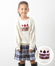 KJKLQ64029 a.v.v KIDS(アー・ヴェ・ヴェ) [140-150]裏起毛モチーフアソートトレーナー アイボリー