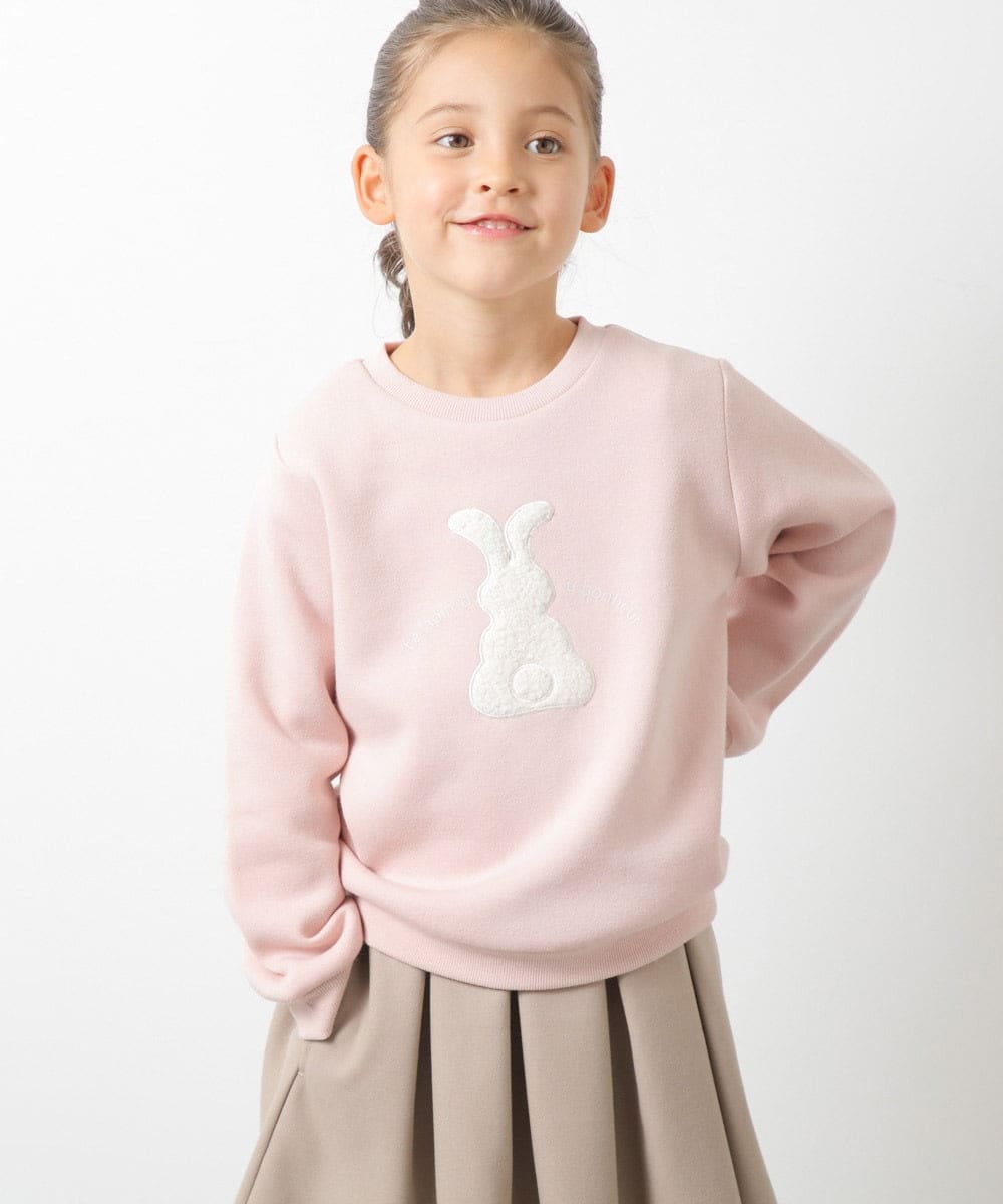 KJKLQ64029 a.v.v KIDS(アー・ヴェ・ヴェ) [140-150]裏起毛モチーフアソートトレーナー アイボリー
