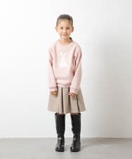 KJKLQ64029 a.v.v KIDS(アー・ヴェ・ヴェ) [140-150]裏起毛モチーフアソートトレーナー アイボリー