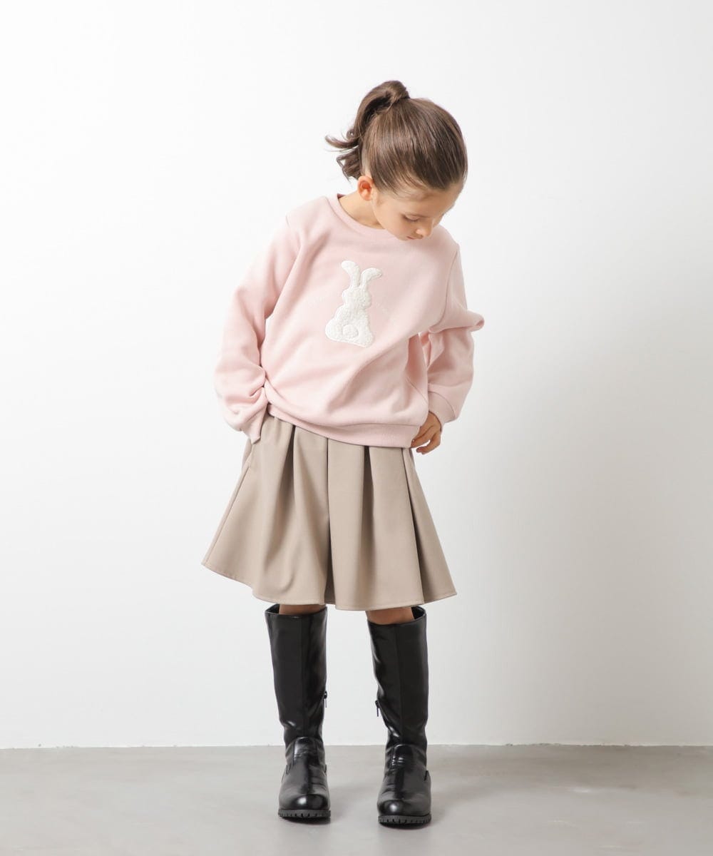 KJKLQ64029 a.v.v KIDS(アー・ヴェ・ヴェ) [140-150]裏起毛モチーフアソートトレーナー アイボリー