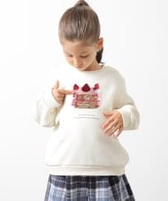 KJKLQ64029 a.v.v KIDS(アー・ヴェ・ヴェ) [140-150]裏起毛モチーフアソートトレーナー アイボリー