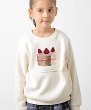 KJKLQ64029 a.v.v KIDS(アー・ヴェ・ヴェ) [140-150]裏起毛モチーフアソートトレーナー アイボリー