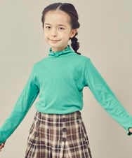 KJKLQ68019 a.v.v KIDS(アー・ヴェ・ヴェ) [140-150]ハイネックカットソー グリーン