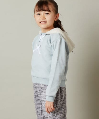 KJKLS64024 a.v.v KIDS [100-130]ボアフードパーカー