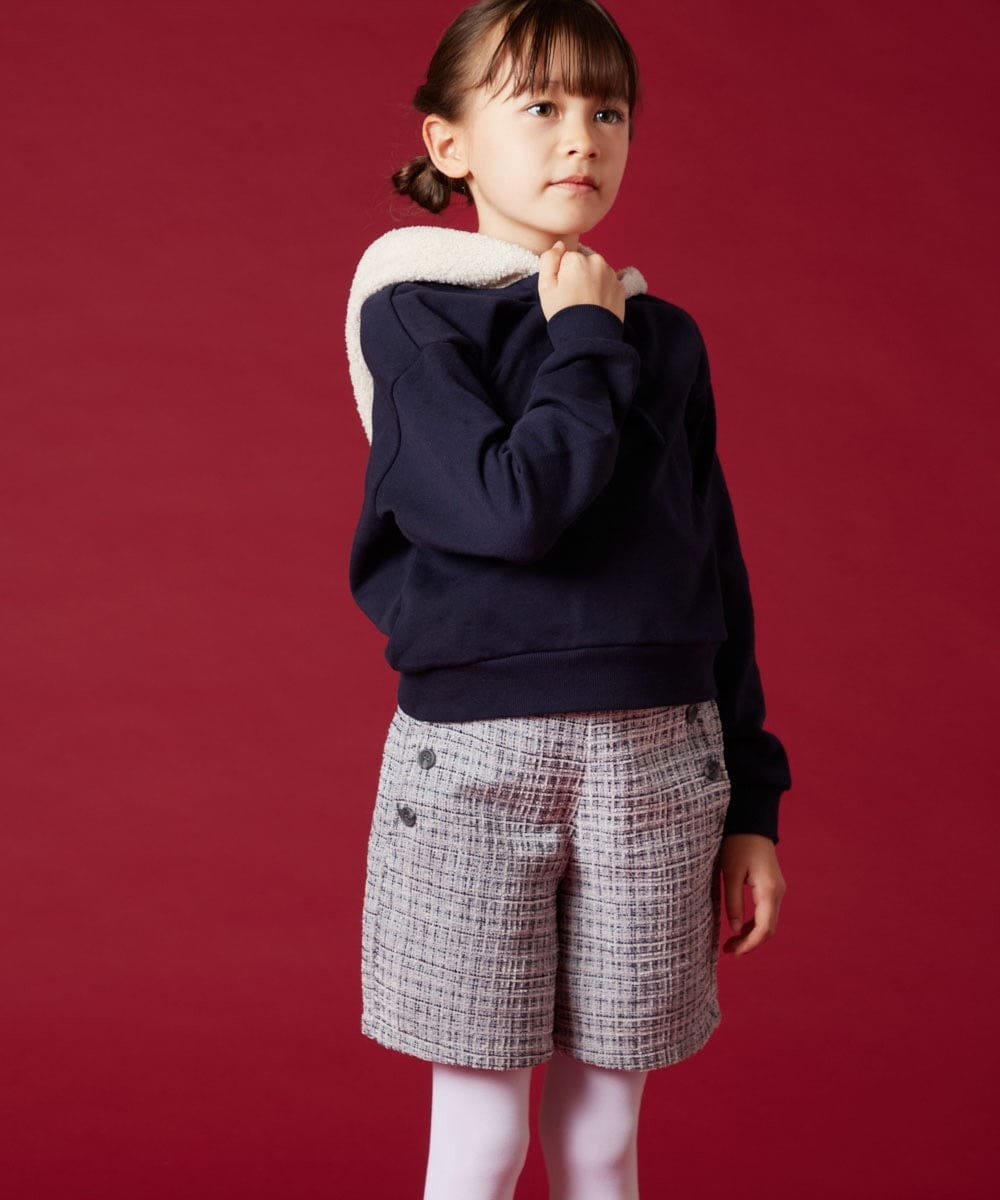 KJKLS64024 a.v.v KIDS(アー・ヴェ・ヴェ) [100-130]ボアフードパーカー ミント