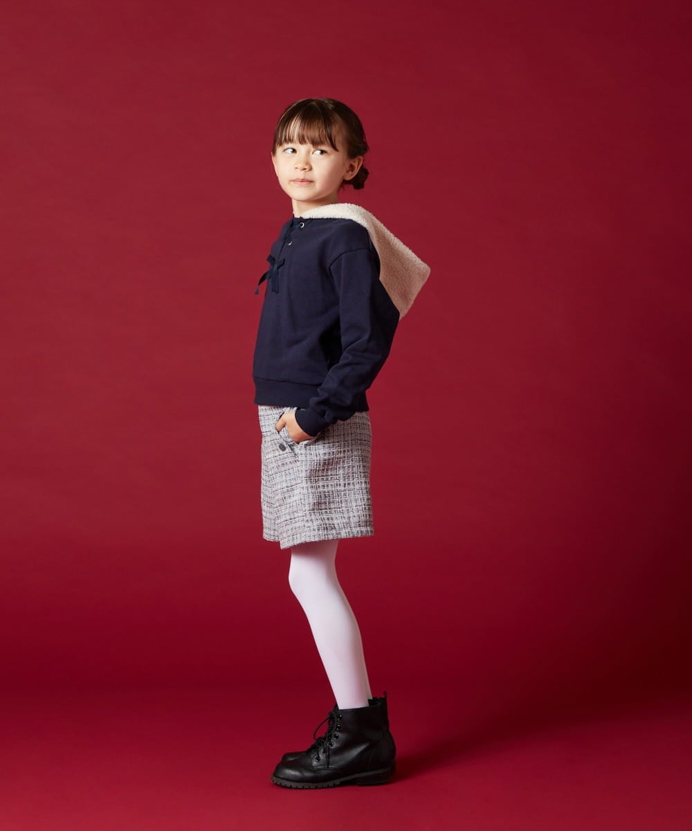 KJKLS64024 a.v.v KIDS(アー・ヴェ・ヴェ) [100-130]ボアフードパーカー ミント