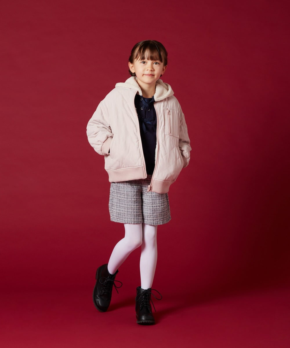 KJKLS64024 a.v.v KIDS(アー・ヴェ・ヴェ) [100-130]ボアフードパーカー ミント