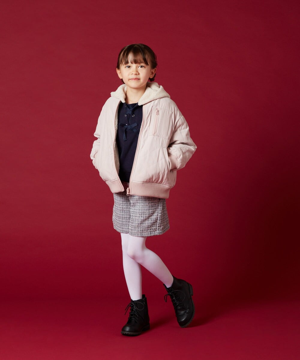 KJKLS64024 a.v.v KIDS(アー・ヴェ・ヴェ) [100-130]ボアフードパーカー ミント