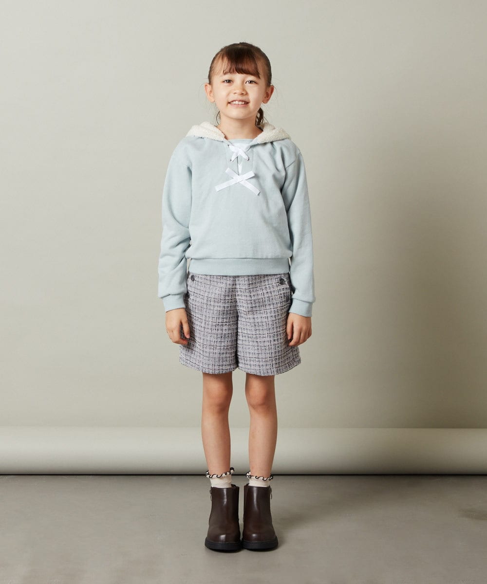 KJKLS64024 a.v.v KIDS(アー・ヴェ・ヴェ) [100-130]ボアフードパーカー ミント