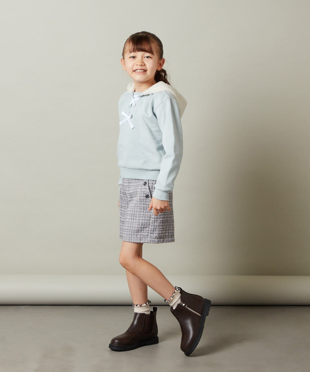 KJKLS64024 a.v.v KIDS(アー・ヴェ・ヴェ) [100-130]ボアフードパーカー ミント