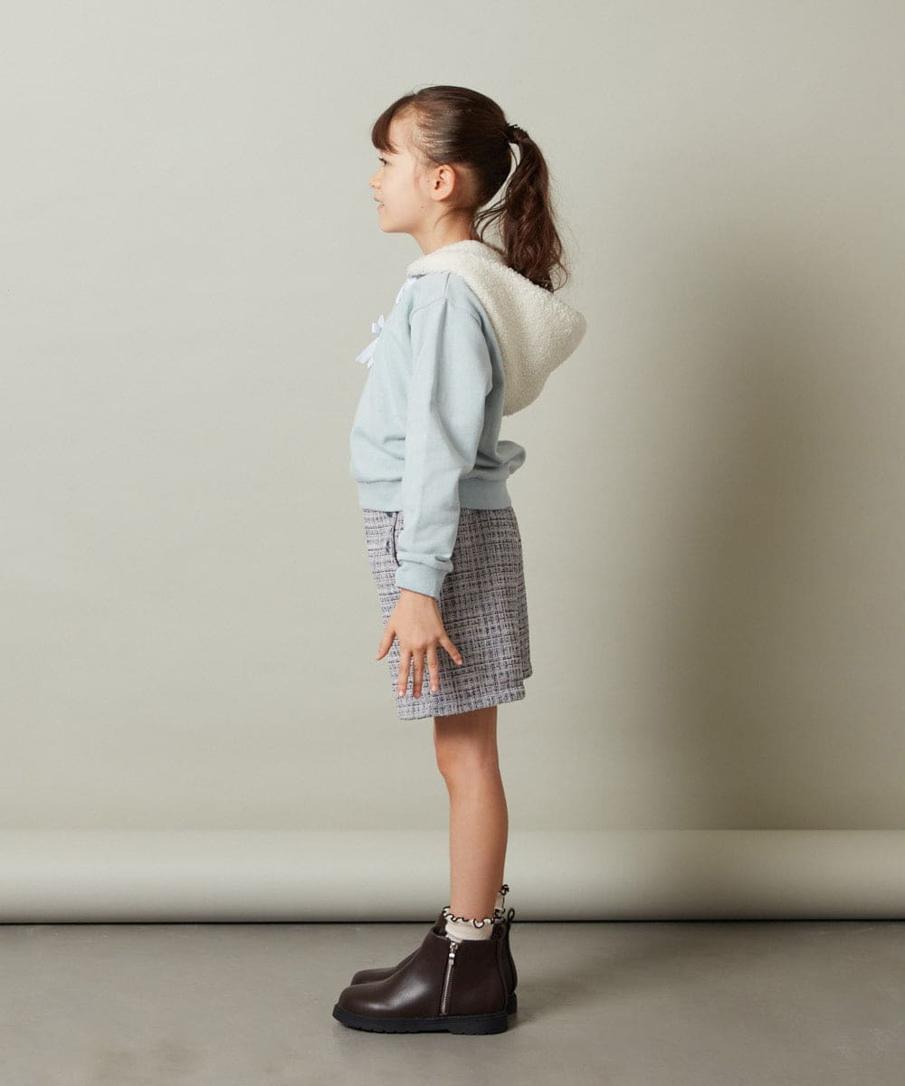 KJKLS64024 a.v.v KIDS(アー・ヴェ・ヴェ) [100-130]ボアフードパーカー ミント