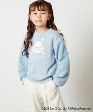 KJKLS81029 a.v.v KIDS(アー・ヴェ・ヴェ) [100-140]【すみっコぐらし】袖ボアトレーナー ライトブルー