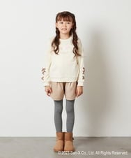 KJKLS82029 a.v.v KIDS(アー・ヴェ・ヴェ) [100-140]【すみっコぐらし】袖リボントレーナー アイボリー
