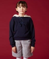 KJKLT64029 a.v.v KIDS(アー・ヴェ・ヴェ) [140-150]ボアフードパーカー ネイビー
