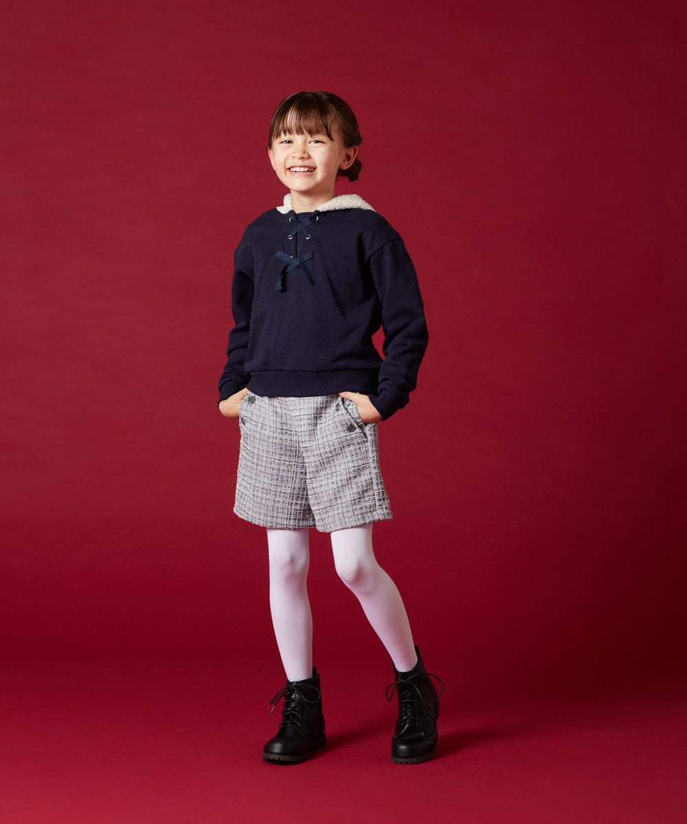 KJKLU64034 a.v.v KIDS(アー・ヴェ・ヴェ) [160]ボアフードパーカー ミント