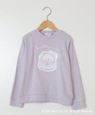 KJKLV80029 a.v.v KIDS(アー・ヴェ・ヴェ) [100-140]【すみっコぐらし】リバーシブルスパンコールトレーナー ラベンダー