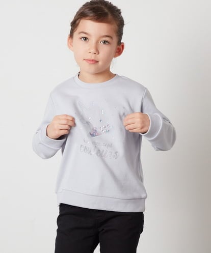 KJKLW62029 a.v.v KIDS [140-150]アソートモチーフと裏毛トレーナー
