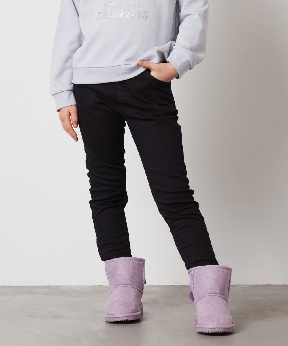 KJLAA05029 a.v.v KIDS(アー・ヴェ・ヴェ) [100-160]裏起毛ストレッチスキニーパンツ グリーン