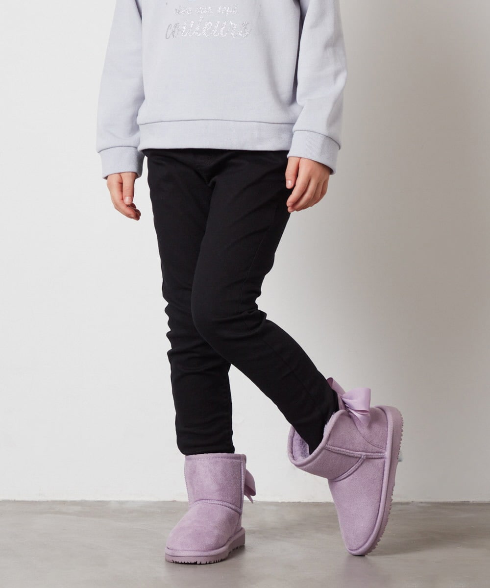 KJLAA05029 a.v.v KIDS(アー・ヴェ・ヴェ) [100-160]裏起毛ストレッチスキニーパンツ グリーン