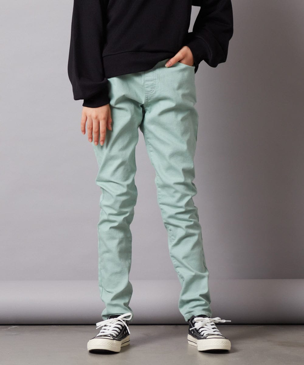 KJLAA05029 a.v.v KIDS(アー・ヴェ・ヴェ) [100-160]裏起毛ストレッチスキニーパンツ グリーン