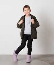 KJLAA05029 a.v.v KIDS(アー・ヴェ・ヴェ) [100-160]裏起毛ストレッチスキニーパンツ グリーン