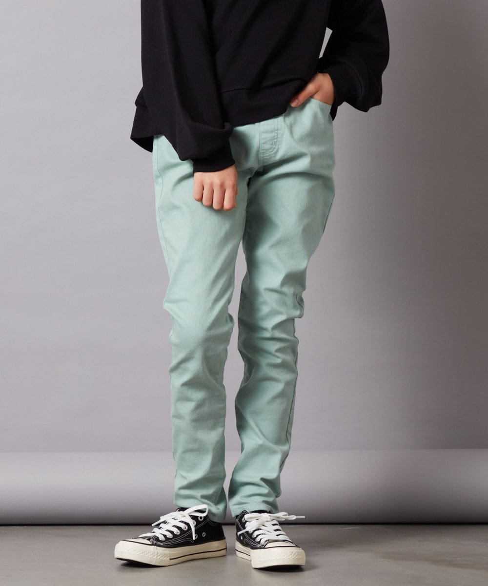 KJLAA05029 a.v.v KIDS(アー・ヴェ・ヴェ) [100-160]裏起毛ストレッチスキニーパンツ グリーン