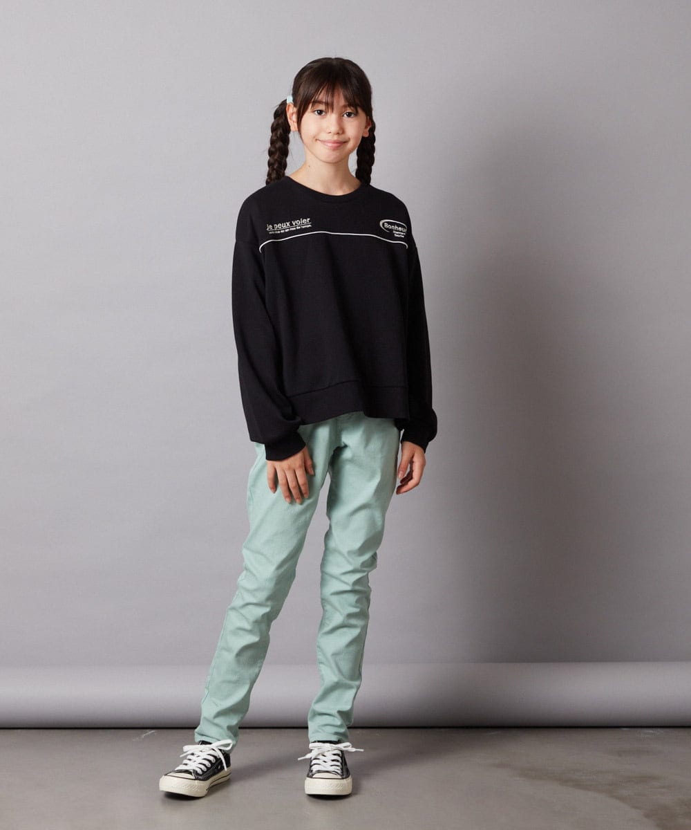 KJLAA05029 a.v.v KIDS(アー・ヴェ・ヴェ) [100-160]裏起毛ストレッチスキニーパンツ グリーン