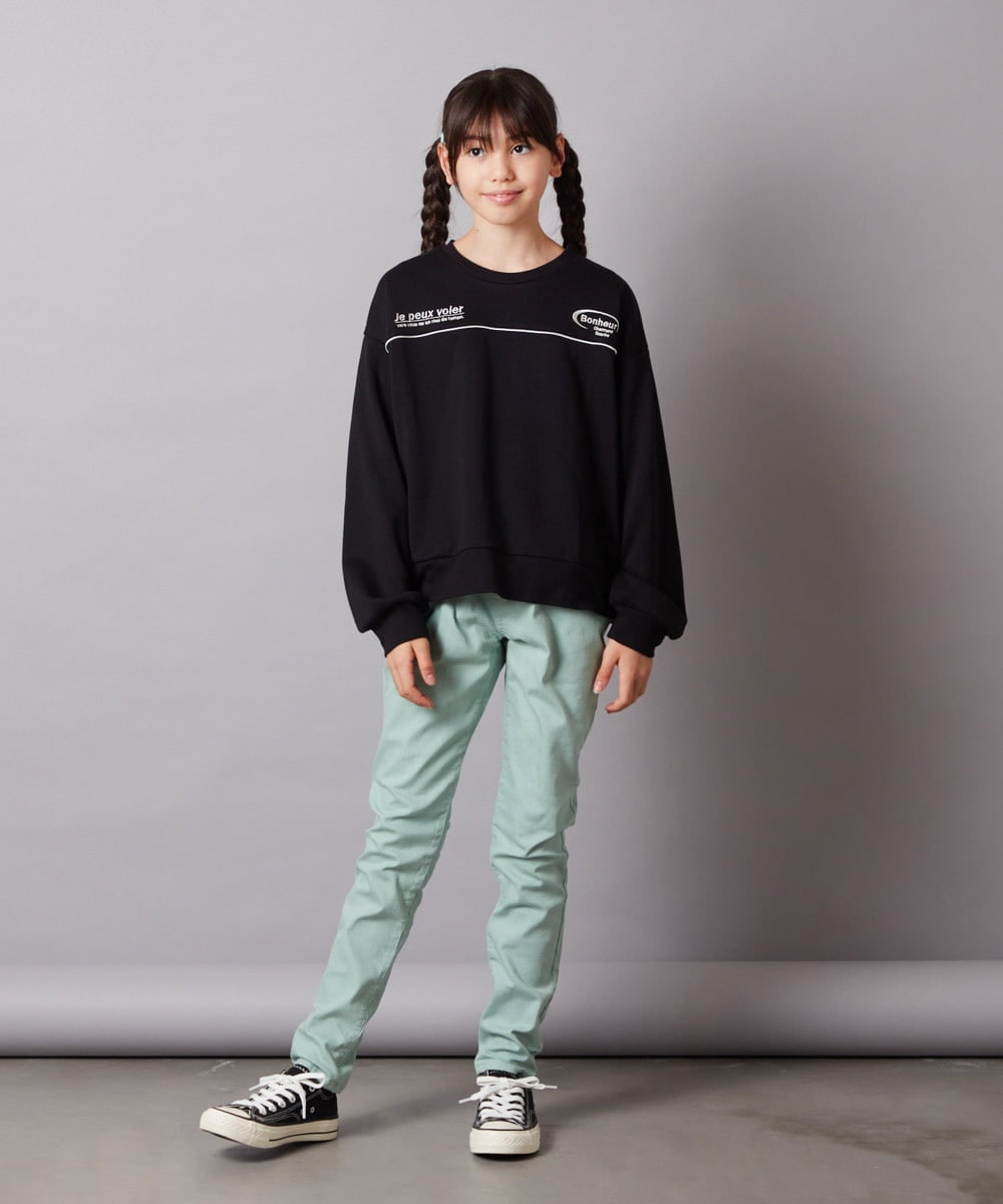 KJLAA05029 a.v.v KIDS(アー・ヴェ・ヴェ) [100-160]裏起毛ストレッチスキニーパンツ グリーン