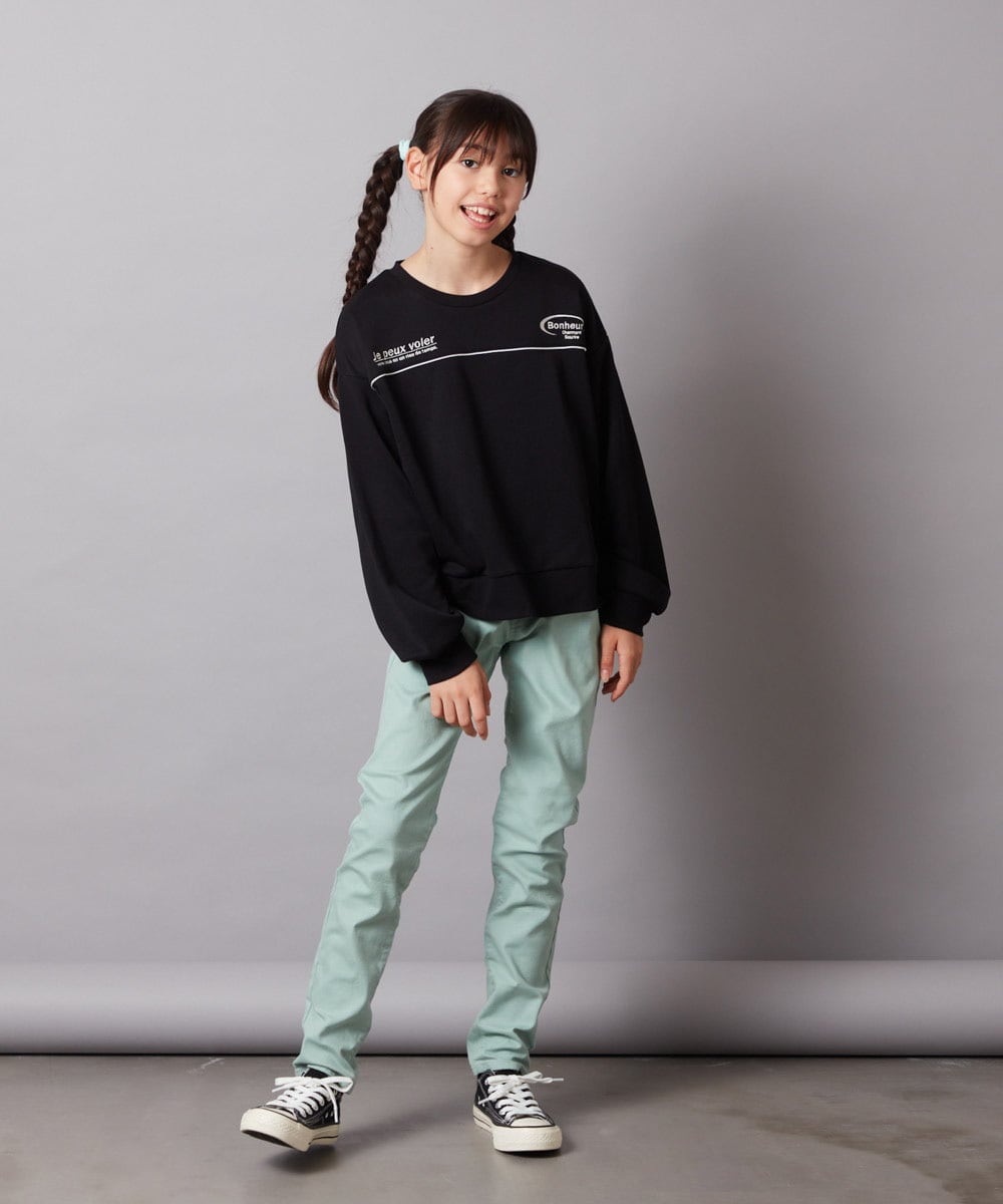 KJLAA05029 a.v.v KIDS(アー・ヴェ・ヴェ) [100-160]裏起毛ストレッチスキニーパンツ グリーン