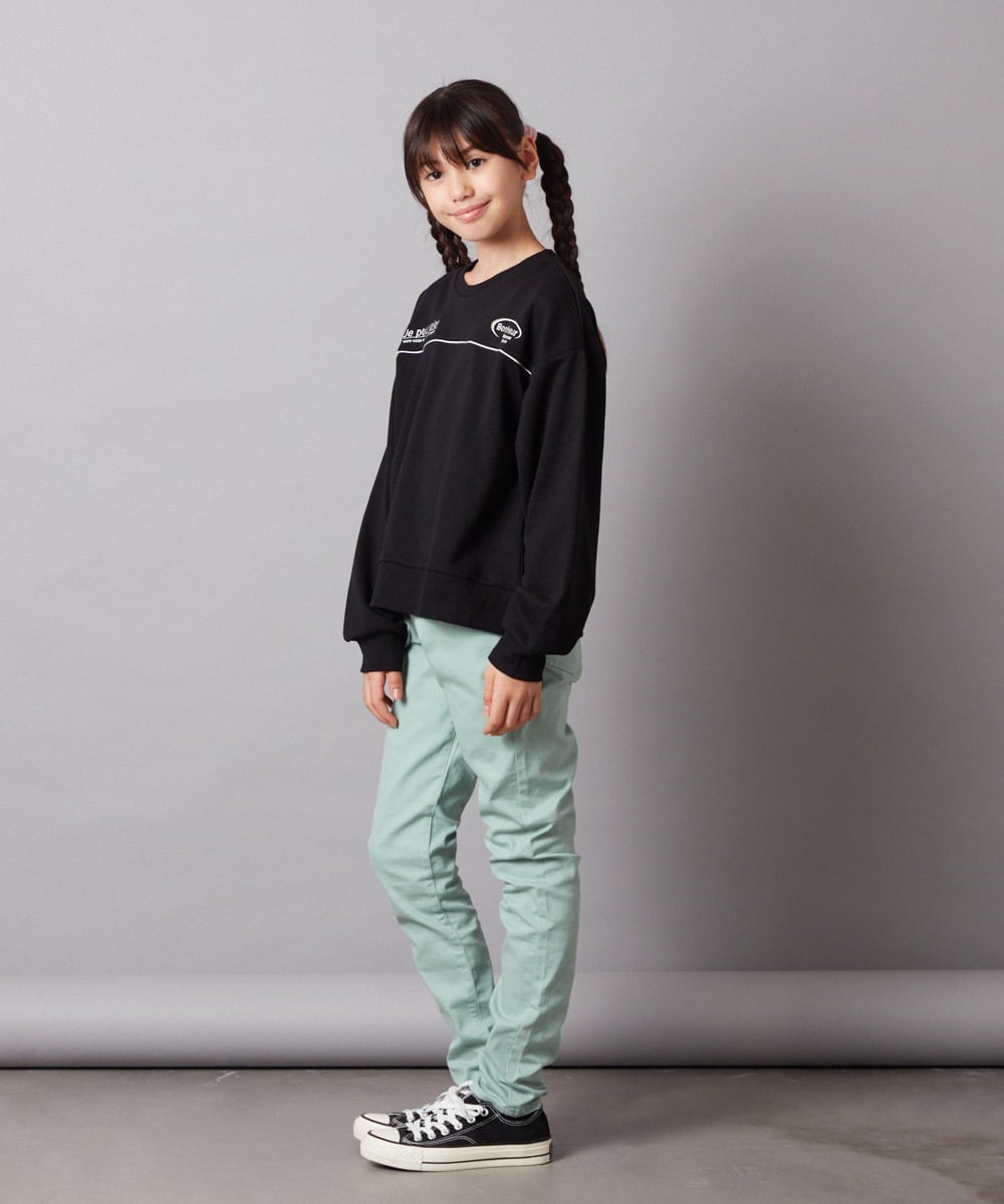 KJLAA05029 a.v.v KIDS(アー・ヴェ・ヴェ) [100-160]裏起毛ストレッチスキニーパンツ グリーン