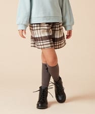 KJLAA44034 a.v.v KIDS(アー・ヴェ・ヴェ) [100-160]シャギーチェックショートパンツ ライトブルー